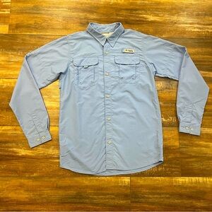Columbia Boys’ PFG Blue Long Sleeve Shirt XL/18-20